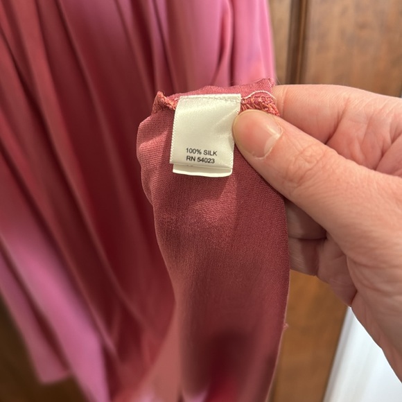 Pink Silk Banana Republic Midi Dress, size L - Picture 8 of 8